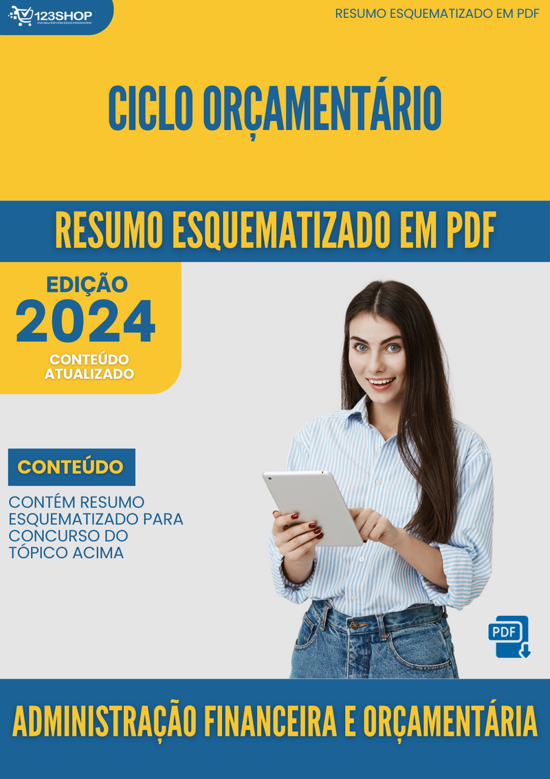 Resumo Esquematizado de Administração Financeira E Orçamentária Sobre Ciclo Orçamentário para Concursos | loja123shop