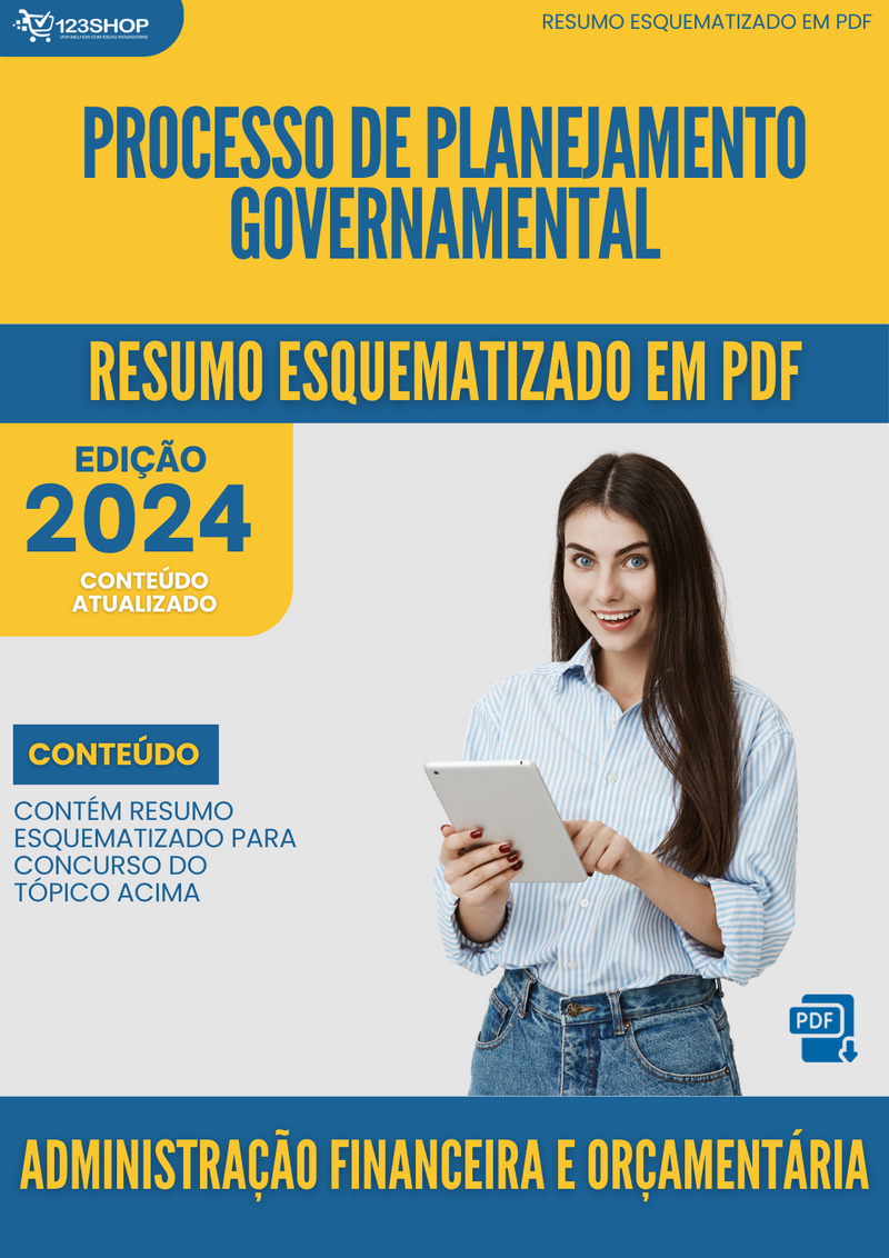 Resumo Esquematizado de Administração Financeira E Orçamentária Sobre Processo De Planejamento Governamental para Concursos | loja123shop