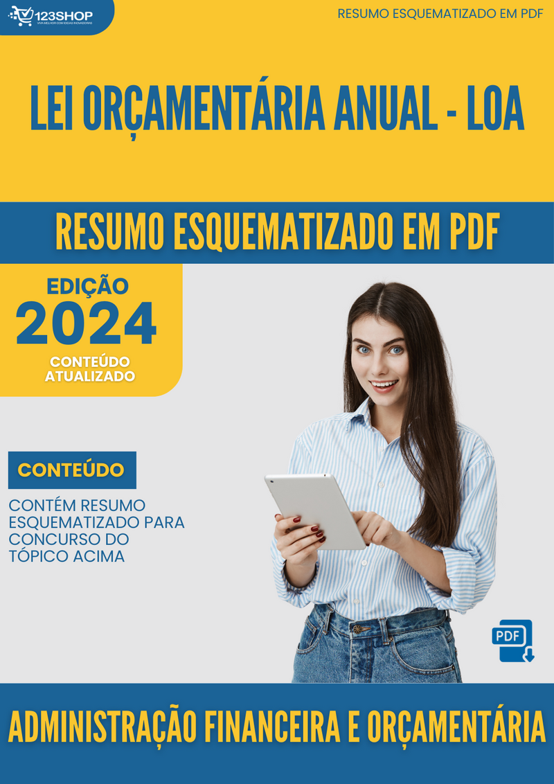 Resumo Esquematizado de Administração Financeira E Orçamentária Sobre Lei Orçamentária Anual - Loa para Concursos | loja123shop