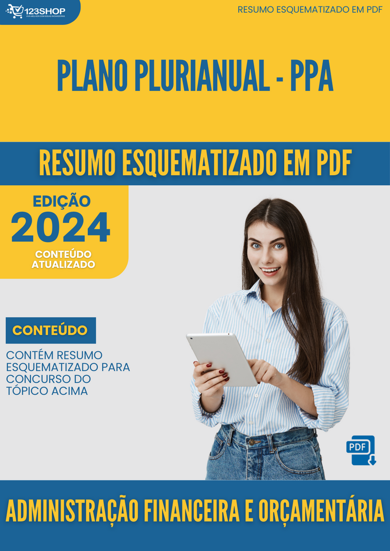 Resumo Esquematizado de Administração Financeira E Orçamentária Sobre Plano Plurianual - Ppa para Concursos | loja123shop