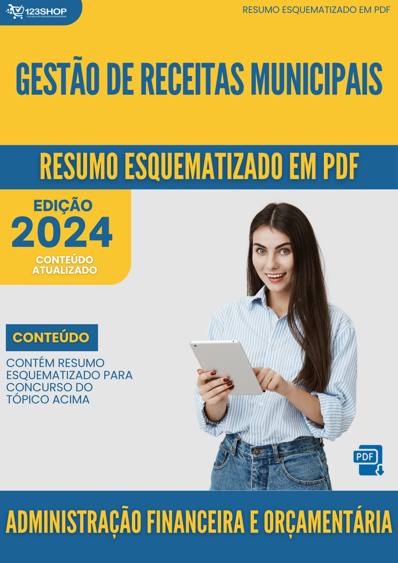 Resumo Esquematizado de Administração Financeira E Orçamentária Sobre Gestão De Receitas Municipais para Concursos | loja123shop