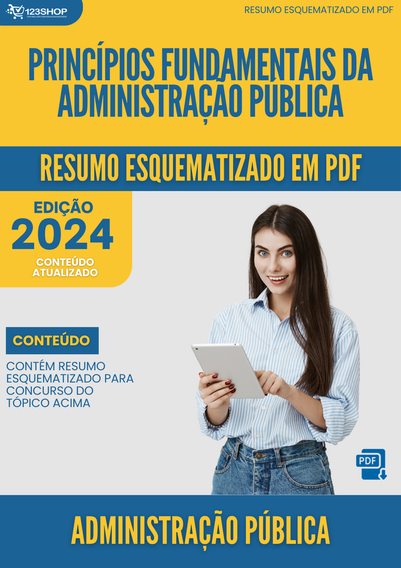 Resumo Esquematizado de Administração Pública Sobre Princípios Fundamentais Da Administração Pública para Concursos | loja123shop