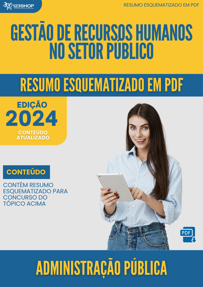 Resumo Esquematizado de Administração Pública Sobre Gestão De Recursos Humanos No Setor Público para Concursos | loja123shop