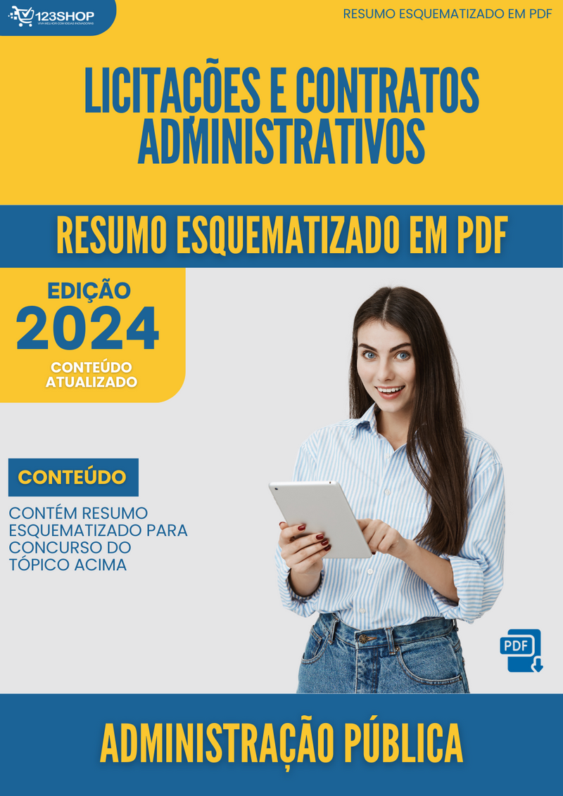 Resumo Esquematizado de Administração Pública Sobre Licitações E Contratos Administrativos para Concursos | loja123shop