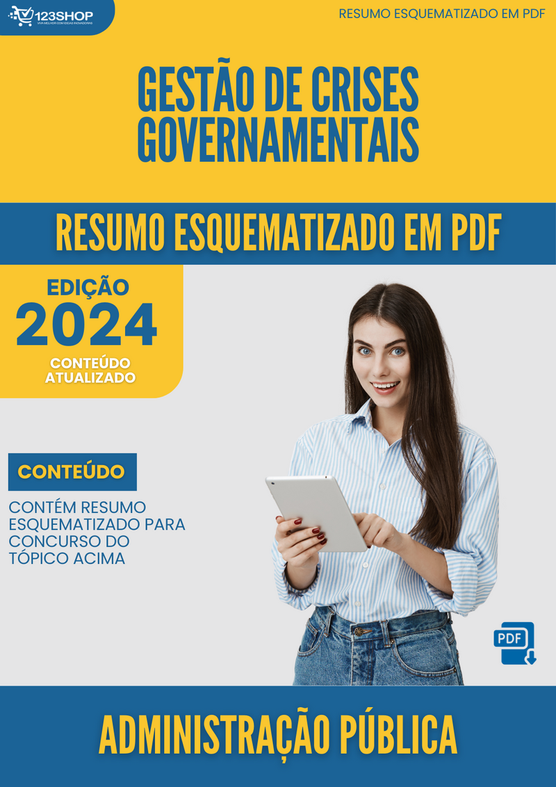 Resumo Esquematizado de Administração Pública Sobre Gestão De Crises Governamentais para Concursos | loja123shop