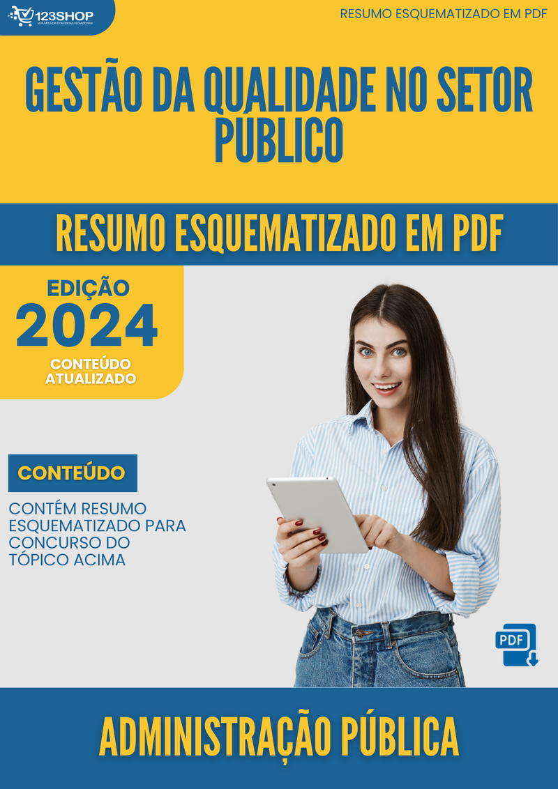 Resumo Esquematizado de Administração Pública Sobre Gestão Da Qualidade No Setor Público para Concursos | loja123shop