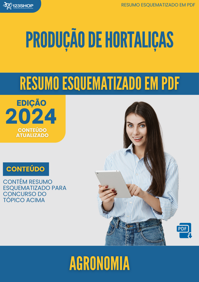 Resumo Esquematizado de Agronomia Sobre Produção De Hortaliças para Concursos | loja123shop