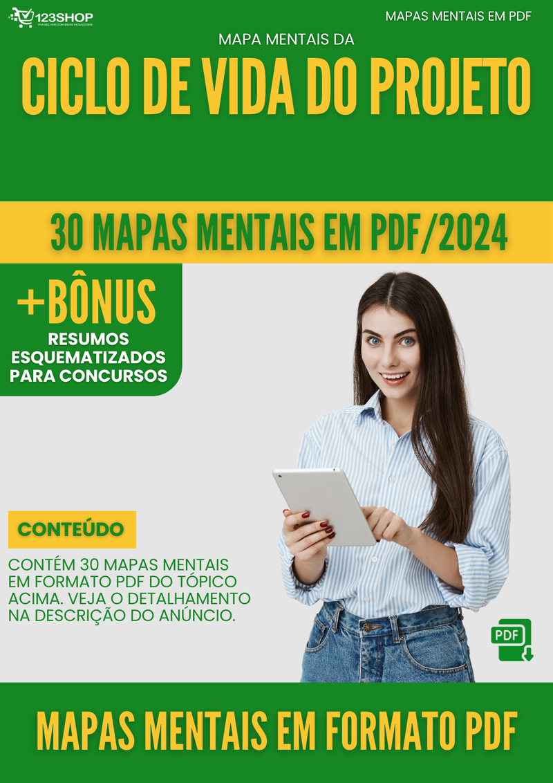 Mapas Mentais de Ciclo De Vida Do Projeto | loja123shop