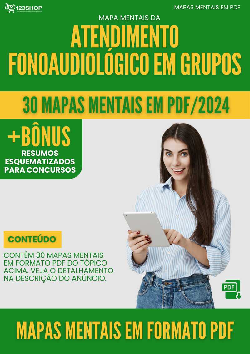 Mapas Mentais de Atendimento Fonoaudiológico Em Grupos | loja123shop