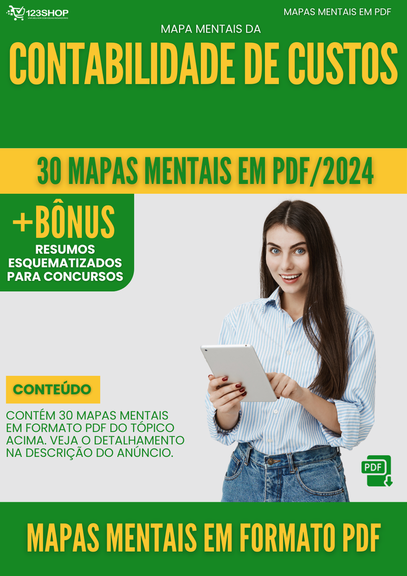 Mapas Mentais de Contabilidade De Custos | loja123shop