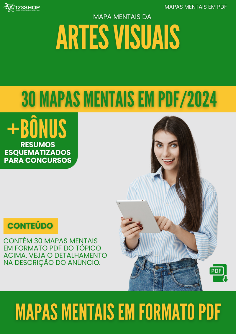 Mapas Mentais de Artes Visuais | loja123shop