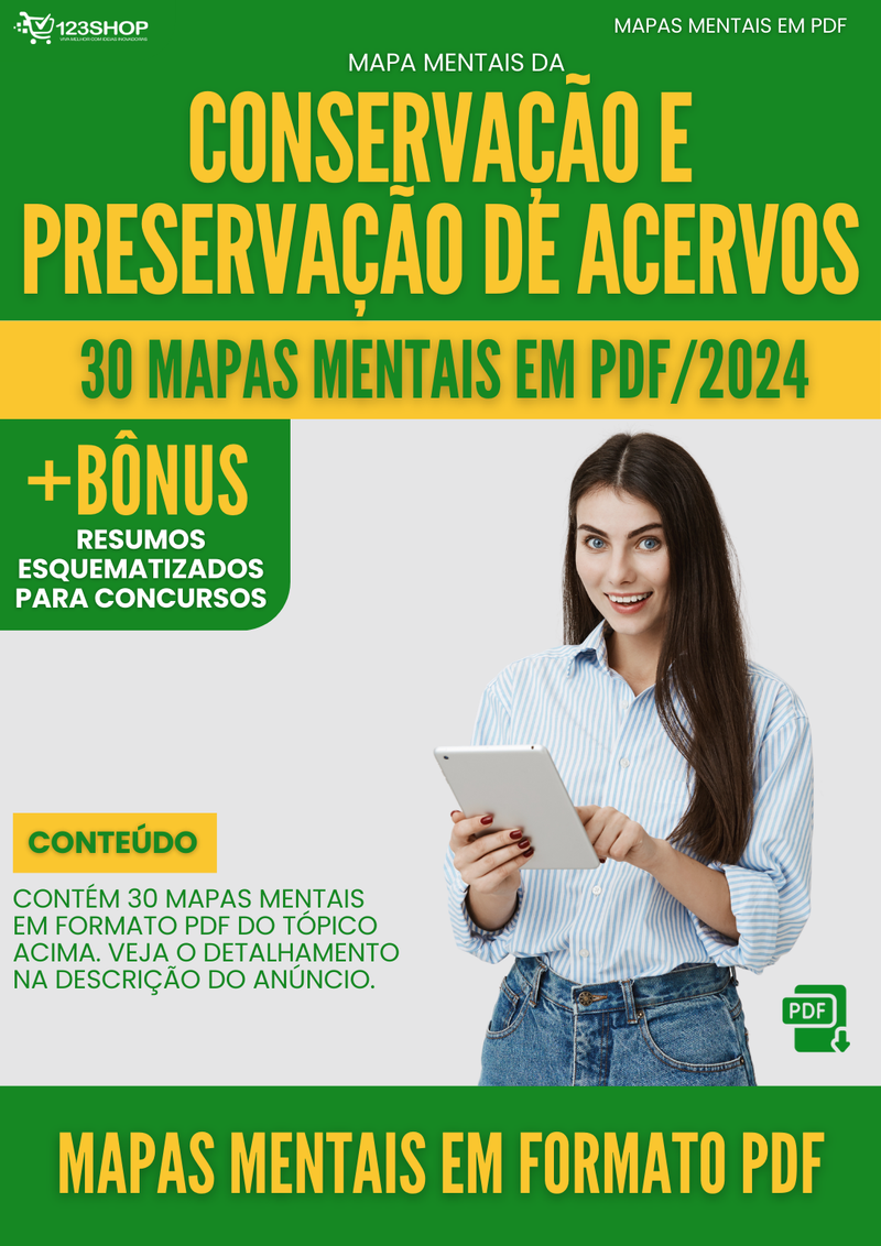 Mapas Mentais de Conservação E Preservação De Acervos | loja123shop