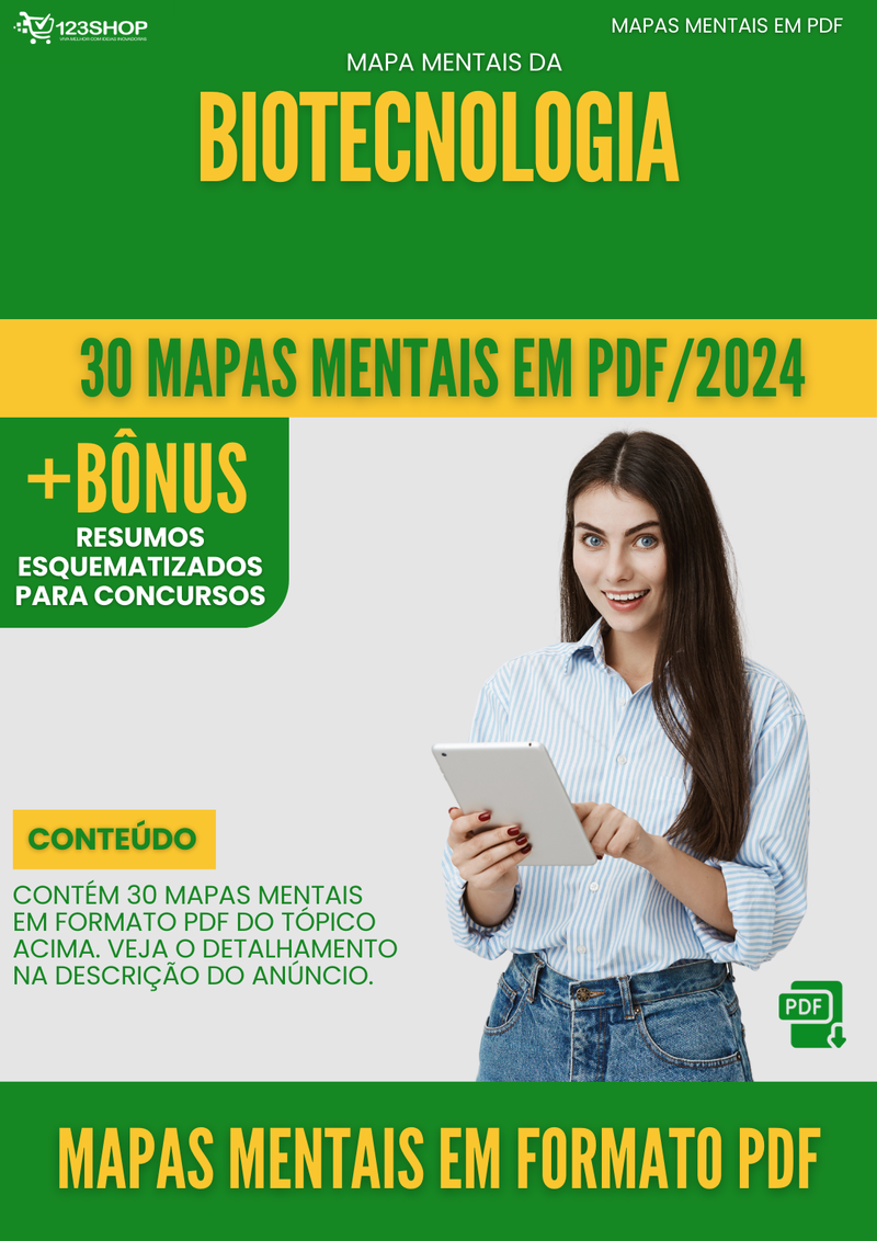 Mapas Mentais de Biotecnologia | loja123shop