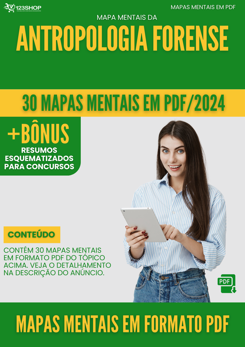 Mapas Mentais de Antropologia Forense | loja123shop