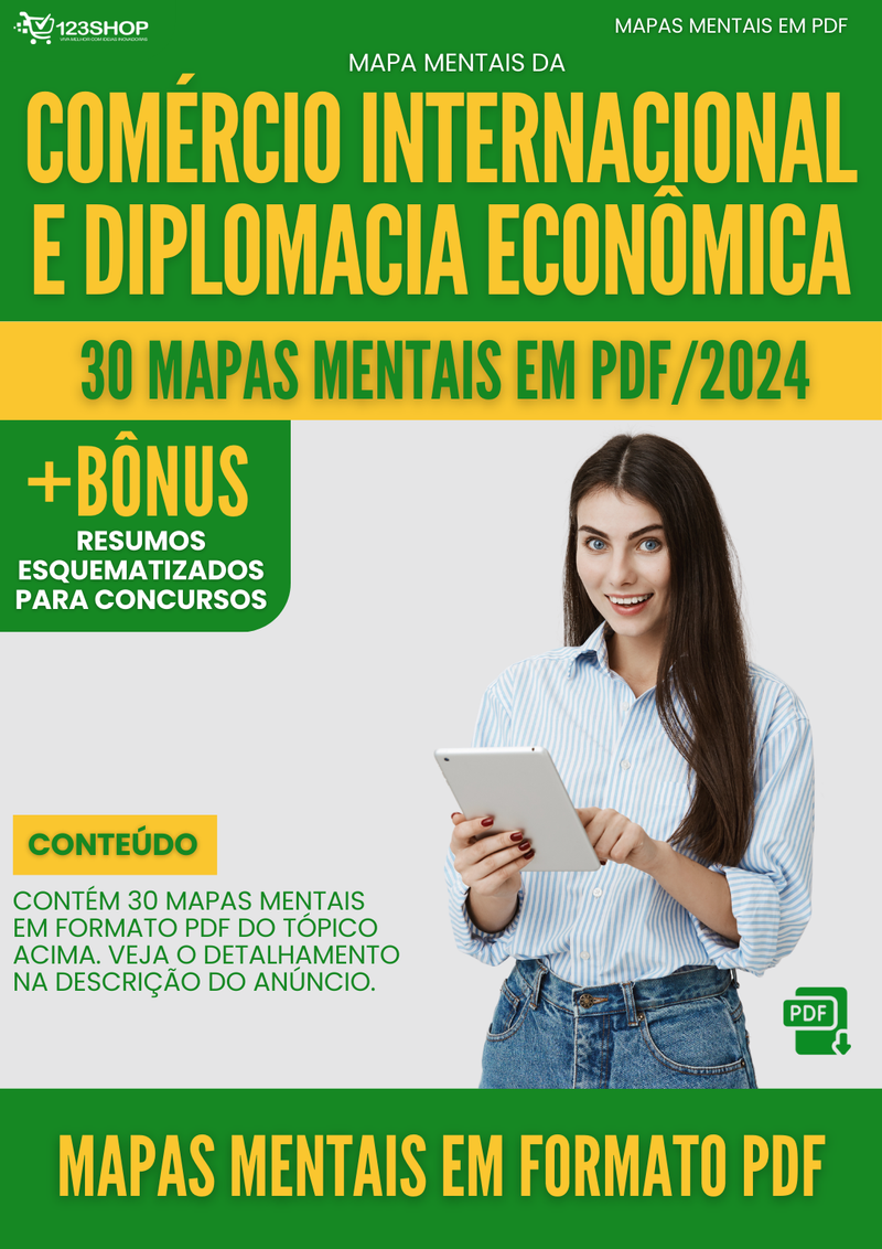 Mapas Mentais de Comércio Internacional E Diplomacia Econômica | loja123shop