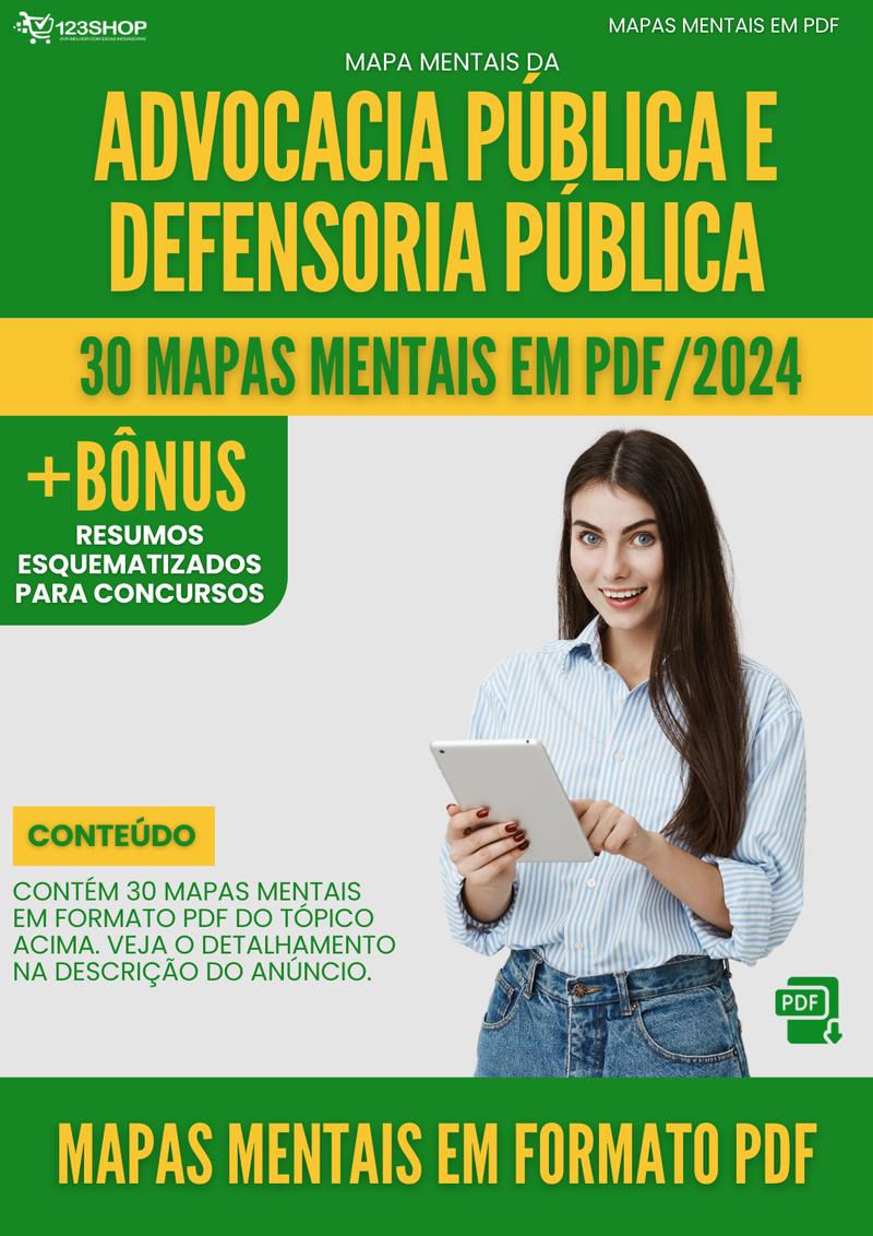 Mapas Mentais de Advocacia Pública E Defensoria Pública | loja123shop