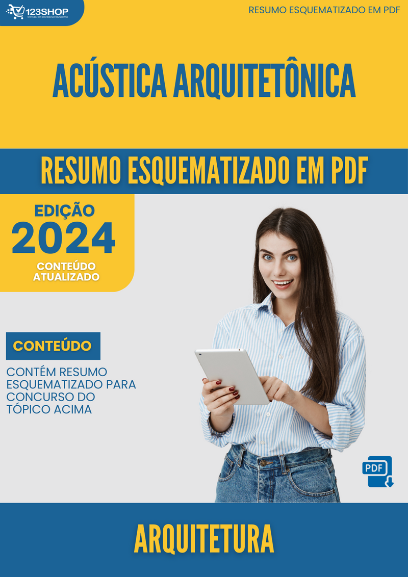 Resumo Esquematizado de Arquitetura Sobre Acústica Arquitetônica para Concursos | loja123shop