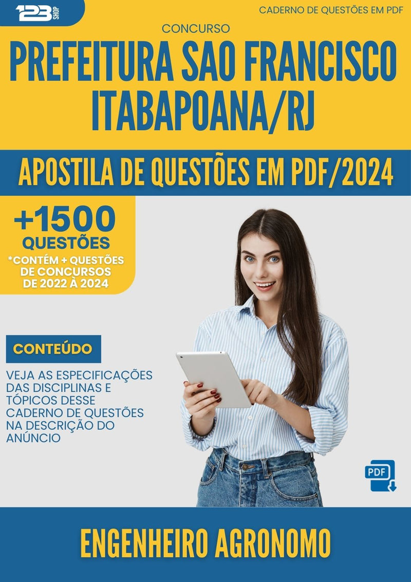 Apostila de Questões para Concurso Advogado Prefeitura São Francisco Itabapoana RJ 2024 - Mais de 1.500 Questões