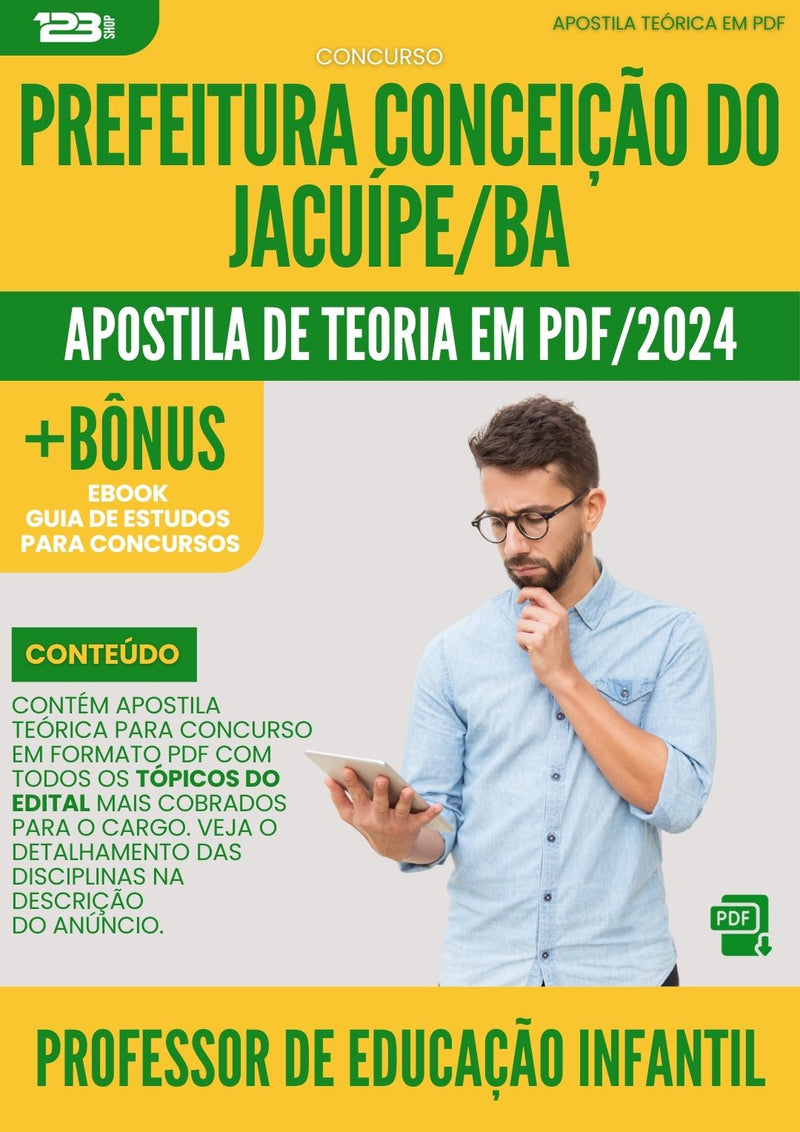 Apostila Teórica para Concurso Professor Educação Infantil Conceição Jacuípe BA 2024