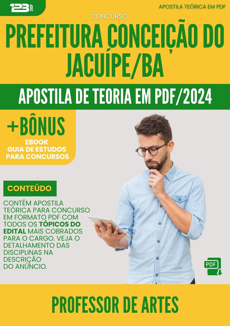 Apostila Teórica para Concurso Professor de Artes Prefeitura Conceição do Jacuípe BA 2024