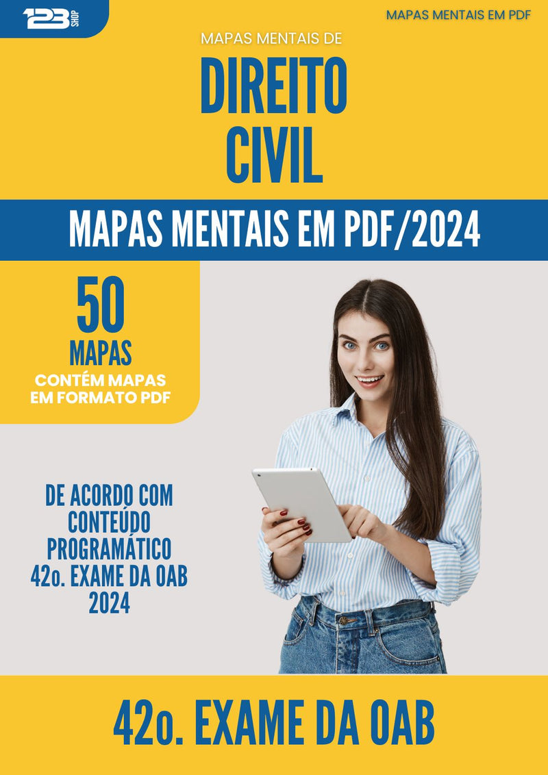 Mapas Mentais de Direito Civil para 42o. Exame da OAB - De Acordo com Edital OAB 2024