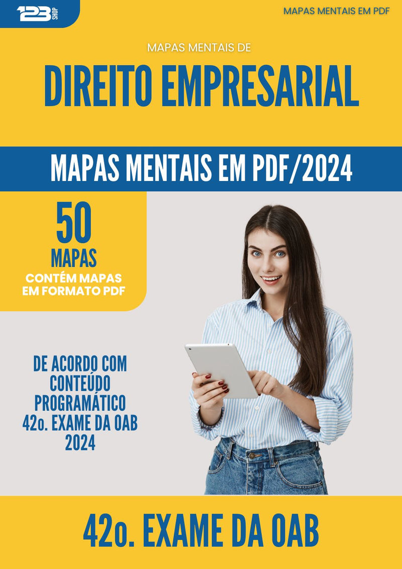 Mapas Mentais de Direito Empresarial para 42o. Exame da OAB - De Acordo com Edital OAB 2024