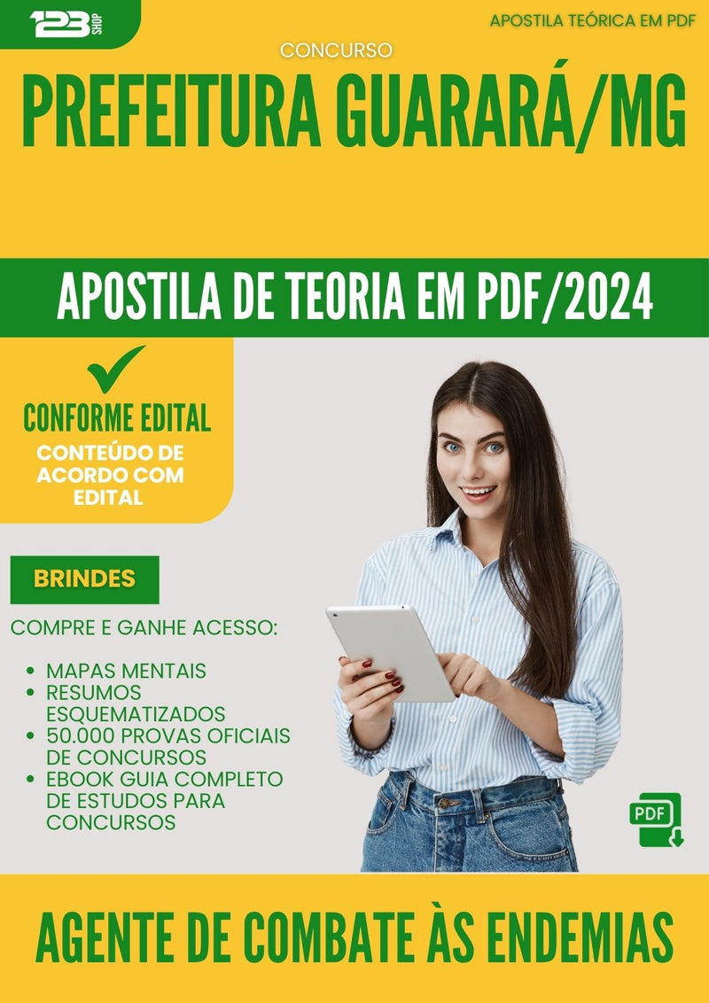 Apostila Teórica para Concurso Agente De Combate A Endemias da Prefeitura Guarara Mg 2024 - Conteúdo de Acordo com Edital