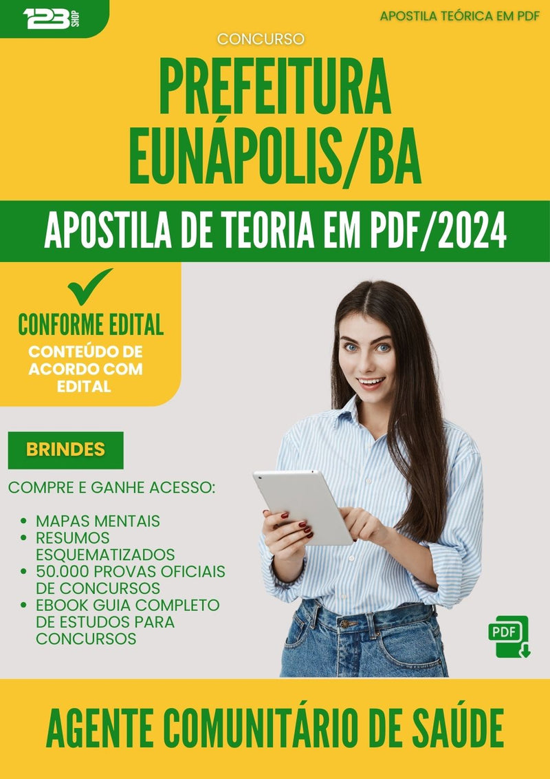 Apostila Teórica para Concurso Agente Comunitario De Saude da Prefeitura Eunapolis Ba 2024 - Conteúdo de Acordo com Edital