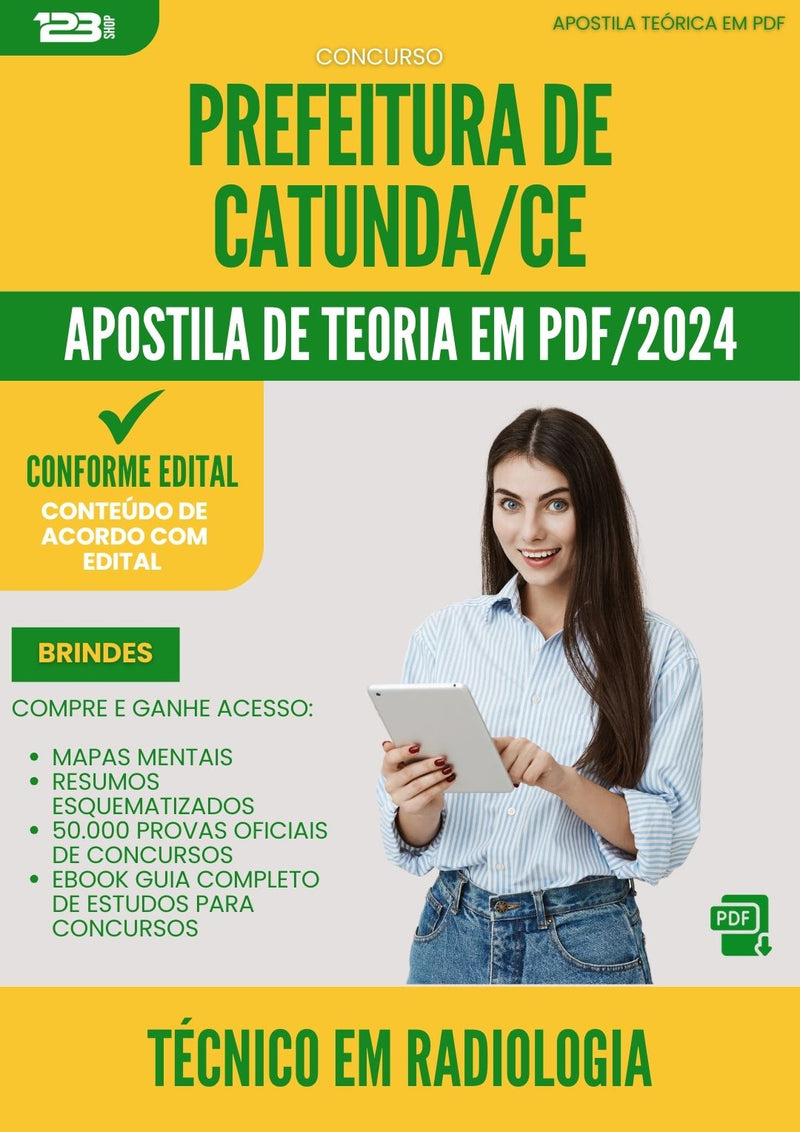 Apostila Teórica para Concurso Tecnico Em Radiologia da Prefeitura Catunda Ce 2024 - Conteúdo de Acordo com Edital