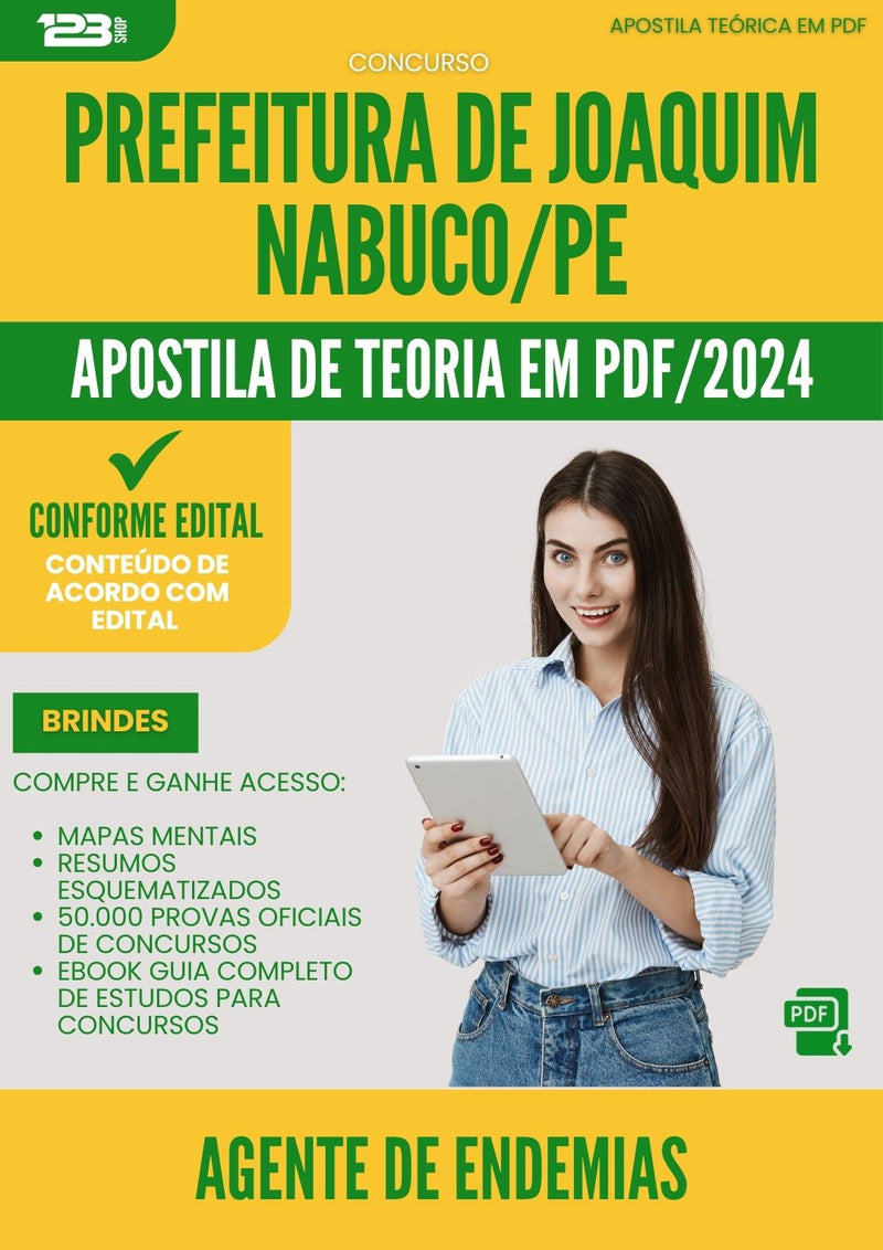 Apostila Teórica para Concurso Agente De Endemias da Prefeitura Joaquim Nabuco Pe 2024 - Conteúdo de Acordo com Edital