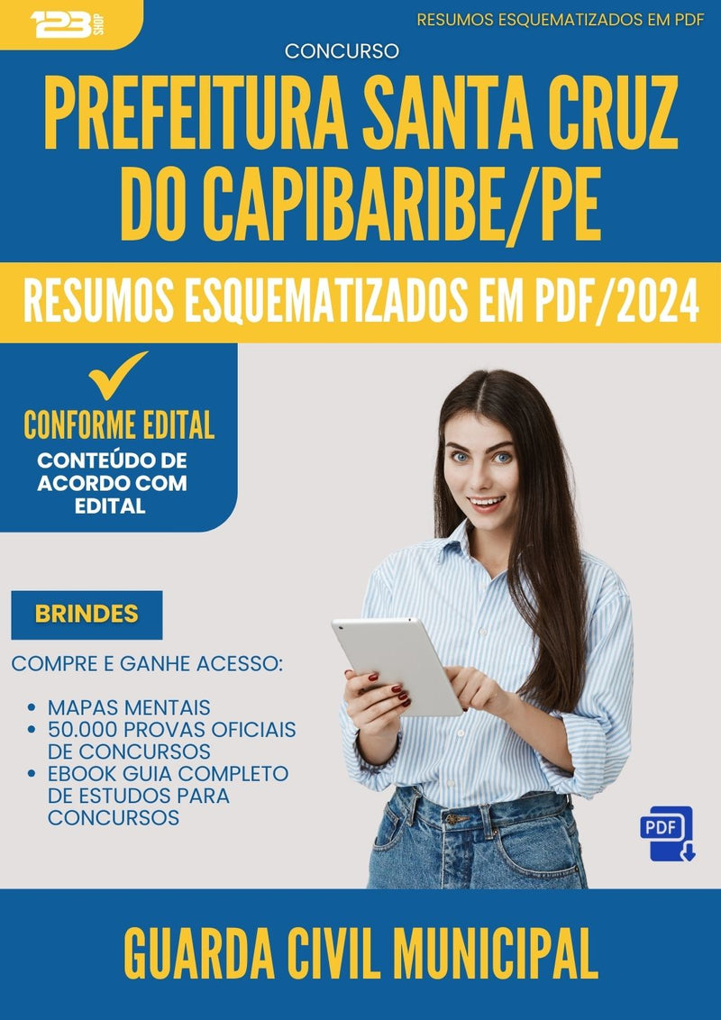 Resumos Esquematizados para Concurso Apostila Guarda Civil Municipal Santa da Prefeitura Cruz Do Capibaribe Pe 2024 - Conteúdo de Acordo com Edital