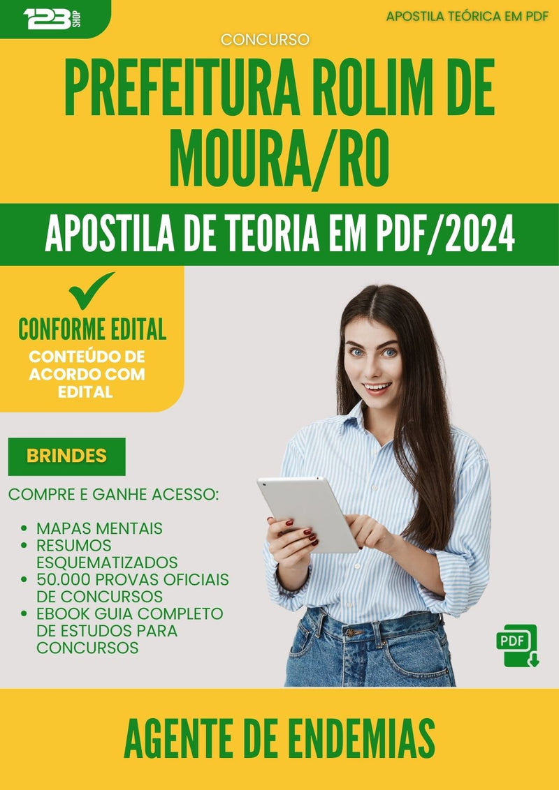 Apostila Teórica para Concurso Agente De Endemias da Prefeitura Rolim De Moura Ro 2024 - Conteúdo de Acordo com Edital