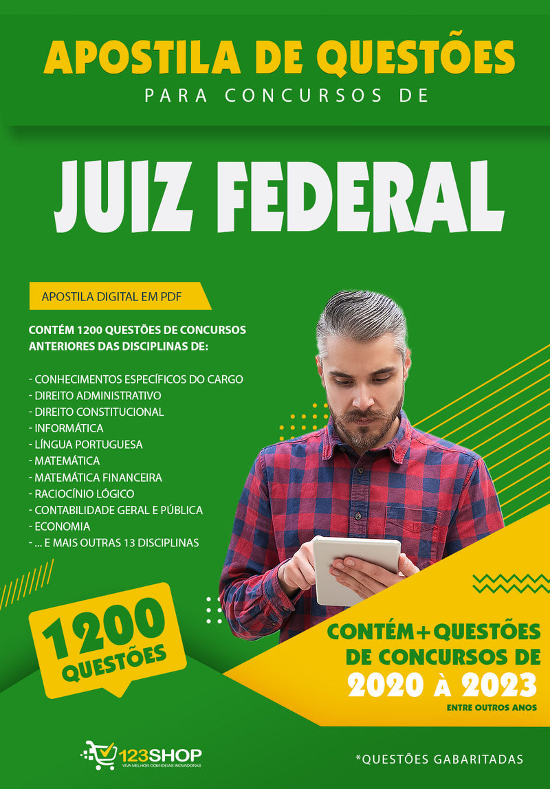 Simulado para Concursos de Juiz Federal - Mais de 1.200 Questões Gabaritadas