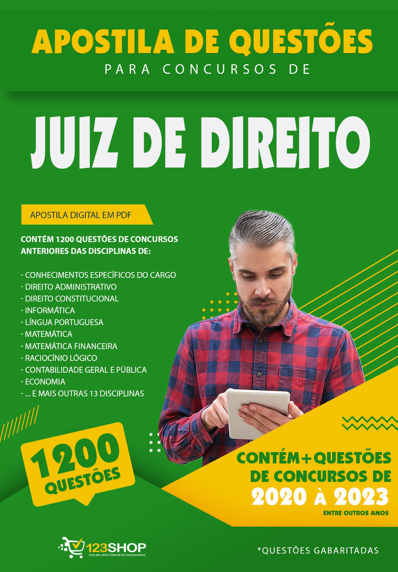 Simulado para Concursos de Juiz de Direito - Mais de 1.200 Questões Gabaritadas