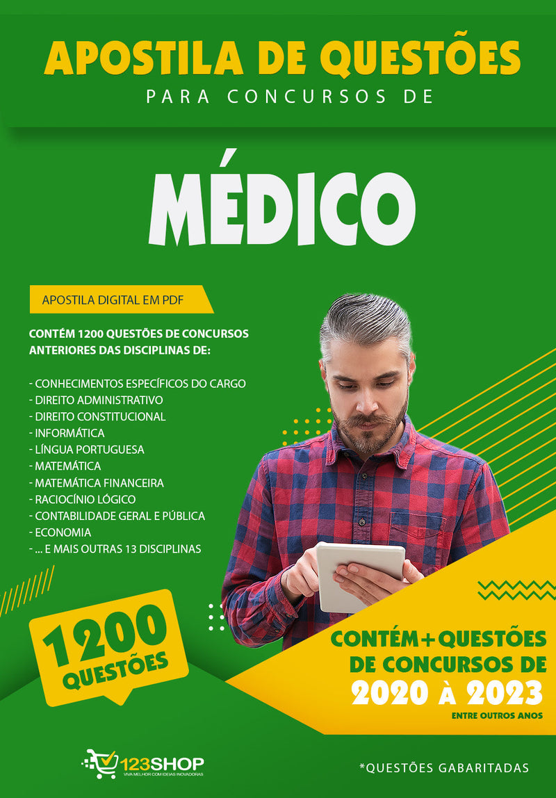 Simulado para Concursos de Médico - Mais de 1.200 Questões Gabaritadas