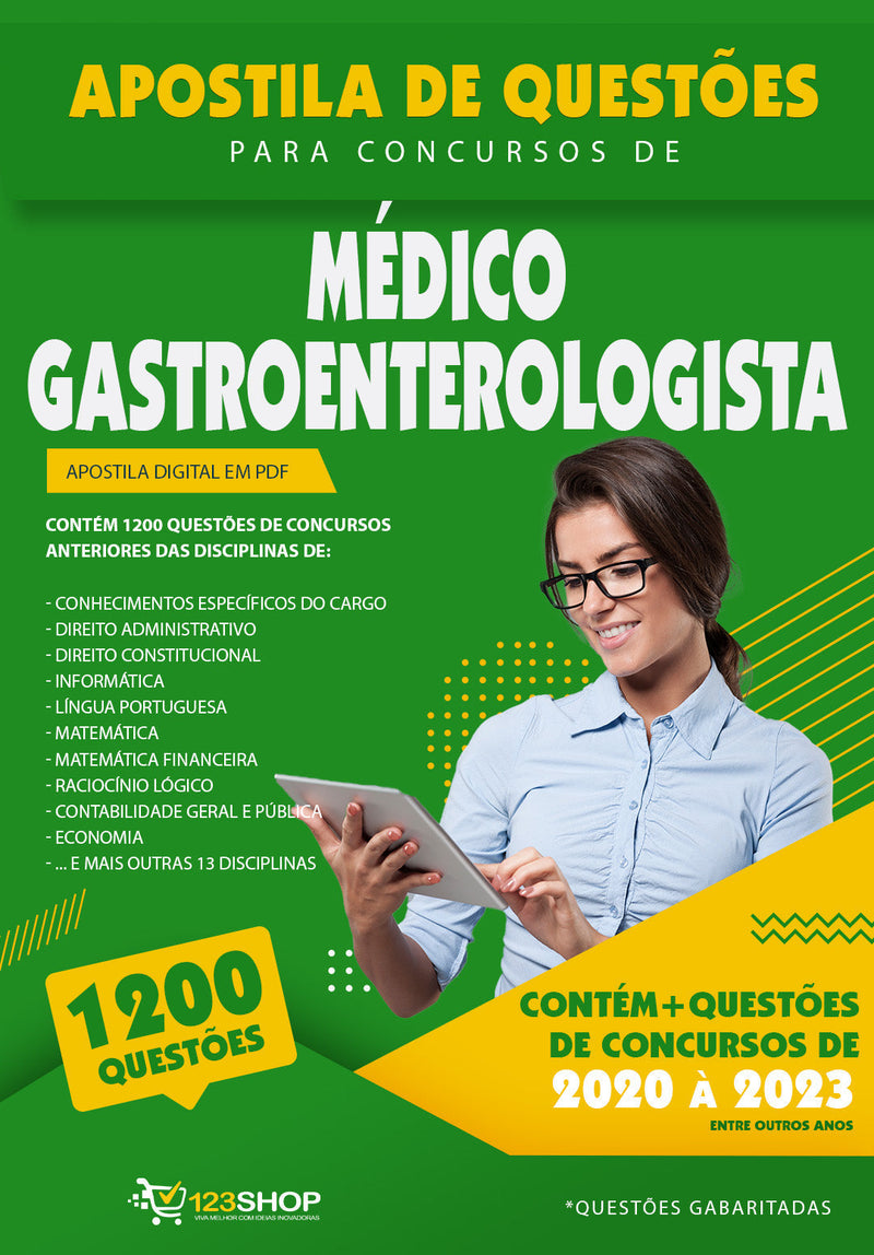 Simulado para Concursos de Médico Gastroenterologista - Mais de 1.200 Questões Gabaritadas