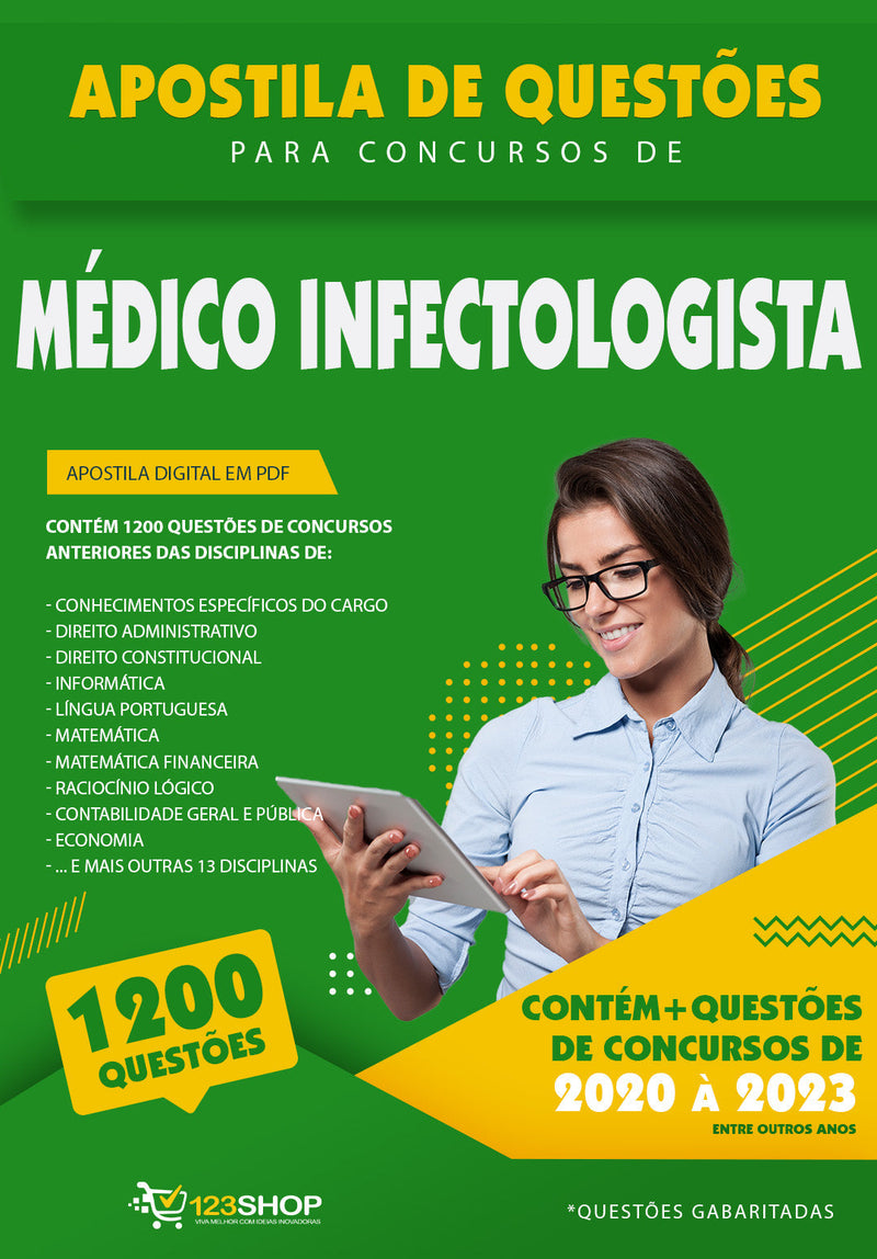 Simulado para Concursos de Médico Infectologista - Mais de 1.200 Questões Gabaritadas