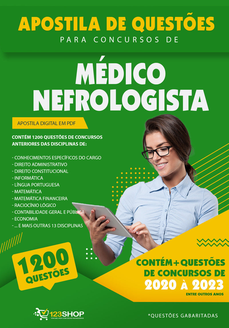 Simulado para Concursos de Médico Nefrologista - Mais de 1.200 Questões Gabaritadas