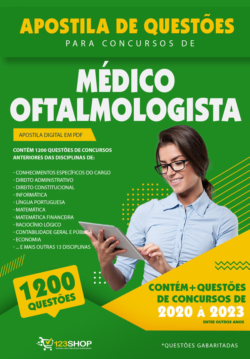 Simulado para Concursos de Médico Oftalmologista - Mais de 1.200 Questões Gabaritadas