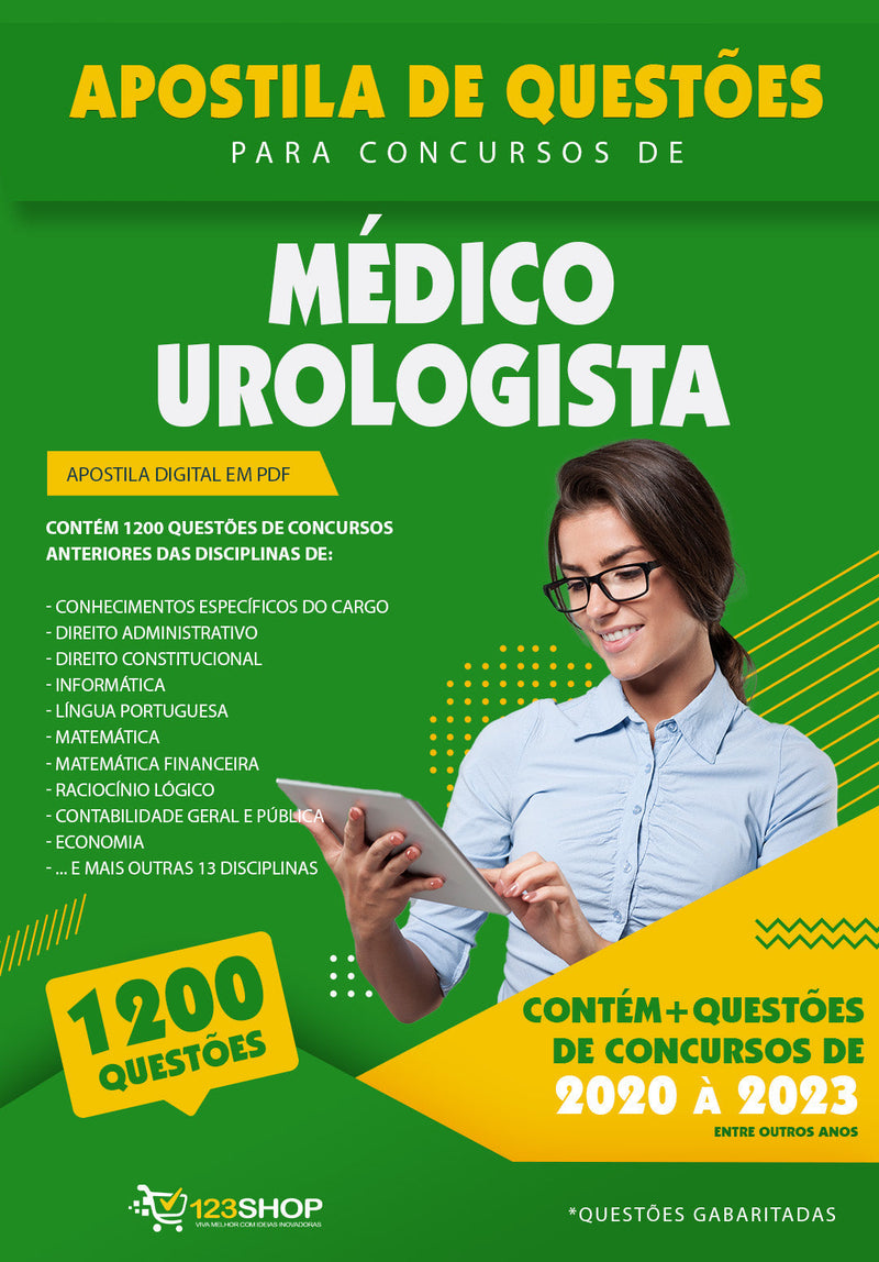 Simulado para Concursos de Médico Urologista - Mais de 1.200 Questões Gabaritadas