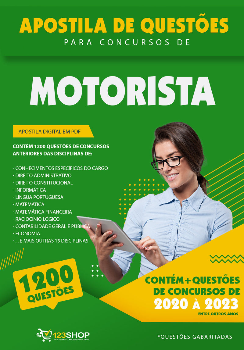 Simulado para Concursos de Motorista - Mais de 1.200 Questões Gabaritadas