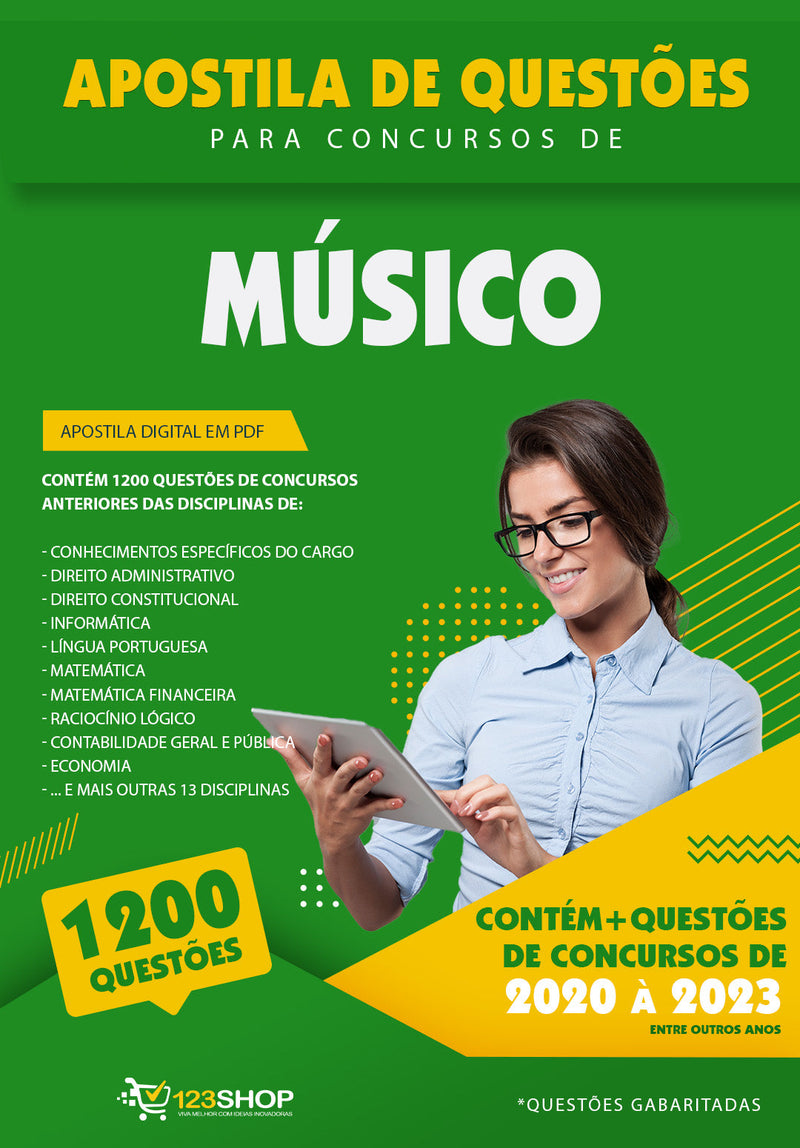 Simulado para Concursos de Músico- Mais de 1.200 Questões Gabaritadas