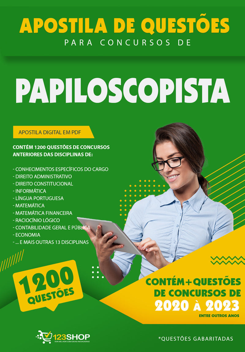 Simulado para Concursos de Papiloscopista - Mais de 1.200 Questões Gabaritadas