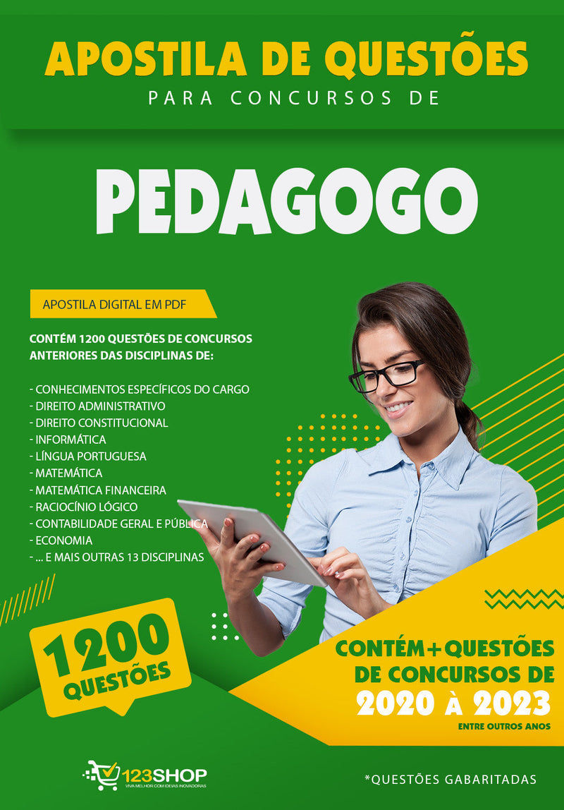 Simulado para Concursos de Pedagogo - Mais de 1.200 Questões Gabaritadas