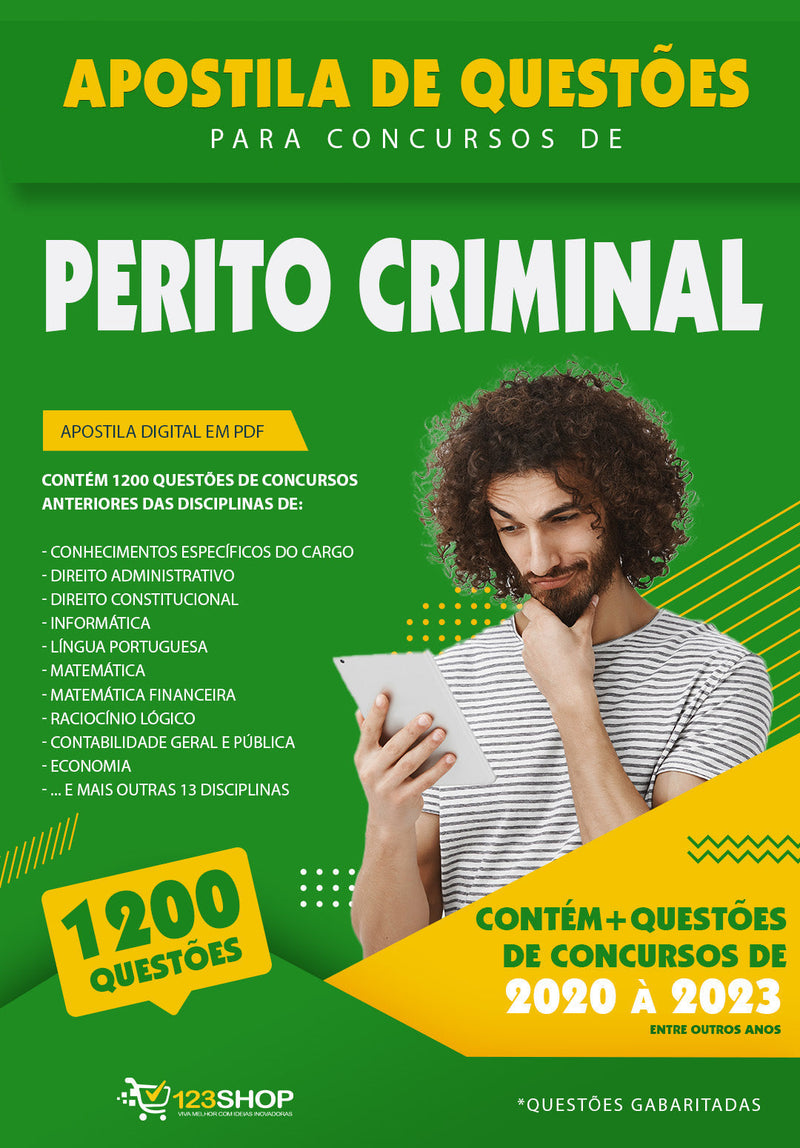 Simulado para Concursos de Perito Criminal - Mais de 1.200 Questões Gabaritadas