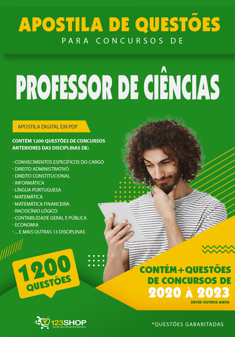 Simulado para Concursos de Professor de Ciências - Mais de 1.200 Questões Gabaritadas