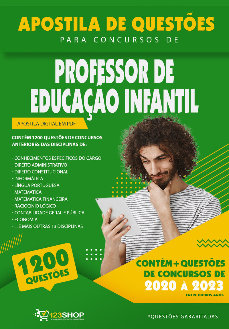 Simulado para Concursos de Professor de Educaçao Infantil - Mais de 1.200 Questões Gabaritadas