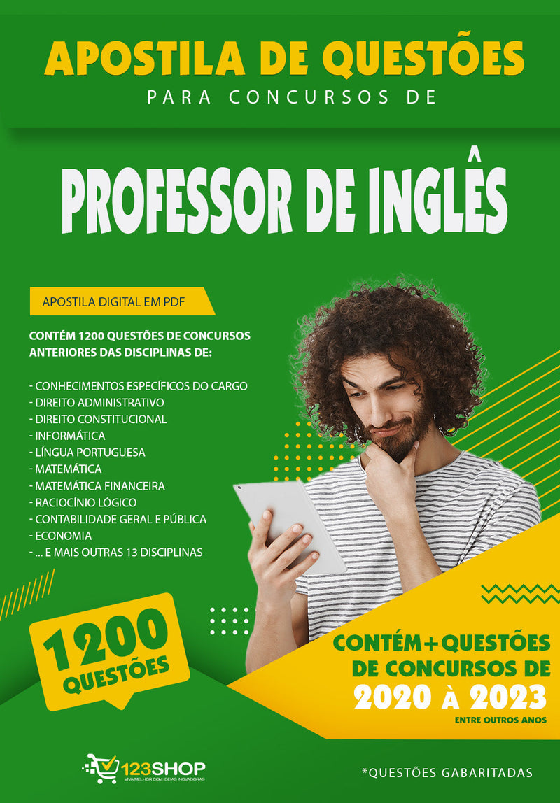 Simulado para Concursos de Professor de Inglês - Mais de 1.200 Questões Gabaritadas