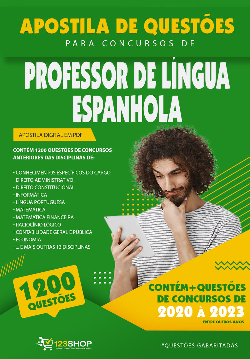 Simulado para Concursos de Professor de Língua Espanhola - Mais de 1.200 Questões Gabaritadas