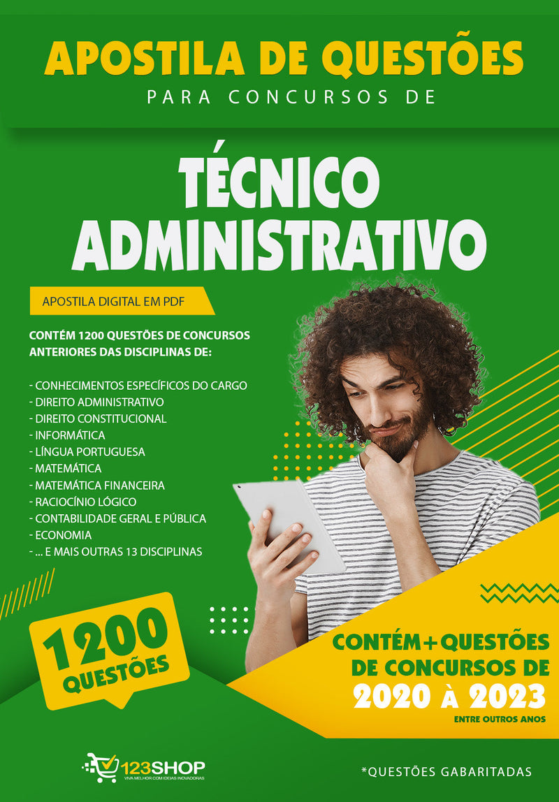 Simulado para Concursos de Técnico Administrativo - Mais de 1.200 Questões Gabaritadas